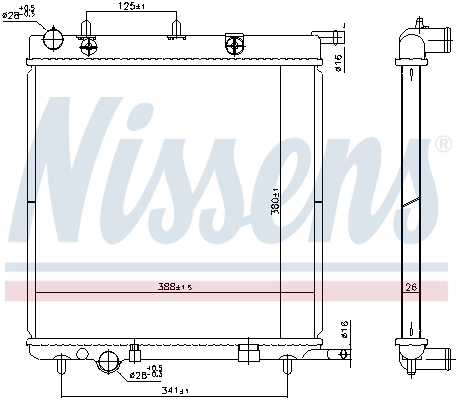Radiaator, mootorijahutus NISSENS 606400