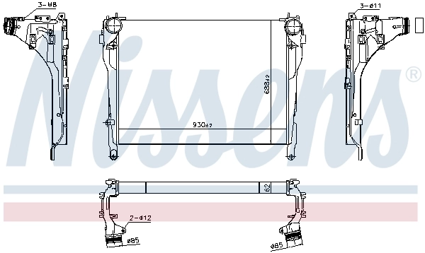 Kompressoriõhu radiaator NISSENS 961566