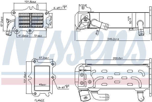 Radiaator, heitgaaside tagasijooks NISSENS 989447