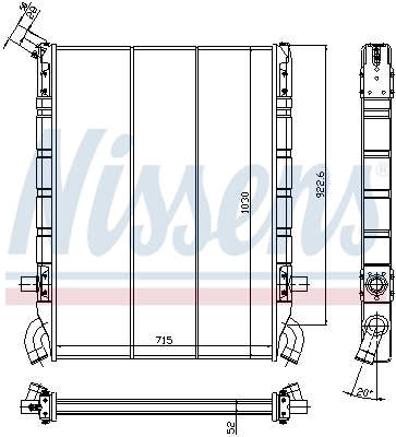 Radiaator, mootorijahutus NISSENS 64071
