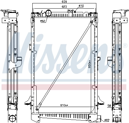 Radiaator, mootorijahutus NISSENS 61442A