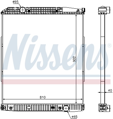 Radiaator, mootorijahutus NISSENS 626530