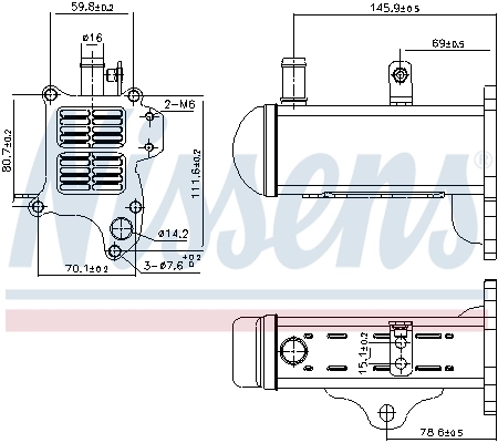 Radiaator, heitgaaside tagasijooks NISSENS 989425