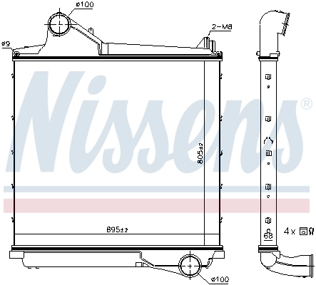 Kompressoriõhu radiaator NISSENS 961555