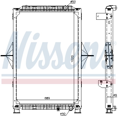 Radiaator, mootorijahutus NISSENS 63778A