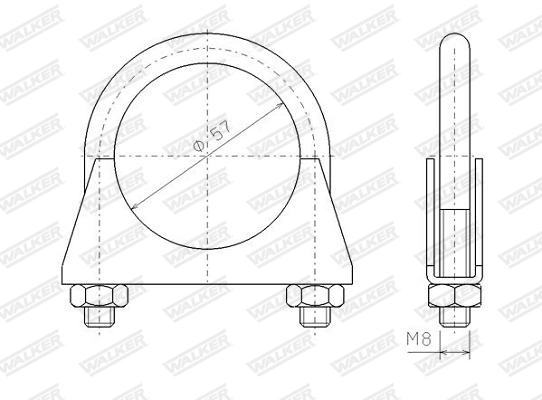 Klemm, väljalaskesüsteem WALKER 82311