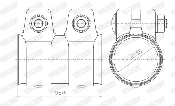 Toruühendus, väljalaskesüsteem WALKER 80250