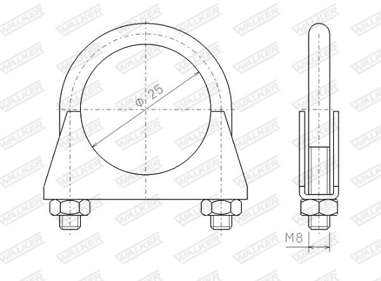 Klemm, väljalaskesüsteem WALKER 82301