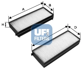 Filter, salongiõhk UFI 53.121.00