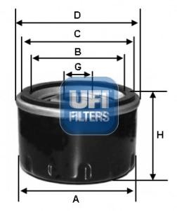 Õlifilter UFI 23.545.00