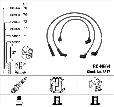 Süütesüsteemikomplekt NGK 8517