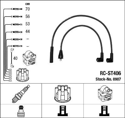 Süütesüsteemikomplekt NGK 0907