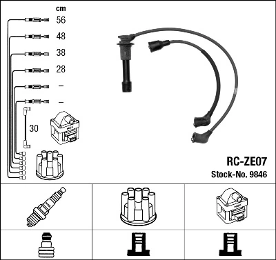 Süütesüsteemikomplekt NGK 9846