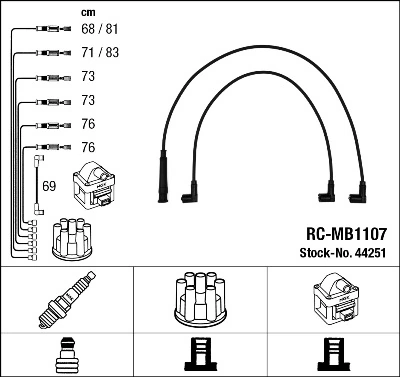 Süütesüsteemikomplekt NGK 44251