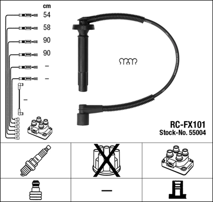 Süütesüsteemikomplekt NGK 55004