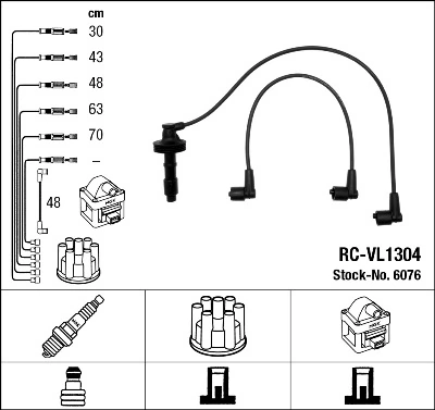 Süütesüsteemikomplekt NGK 6076