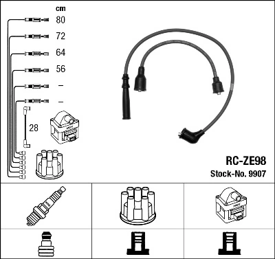 Süütesüsteemikomplekt NGK 9907