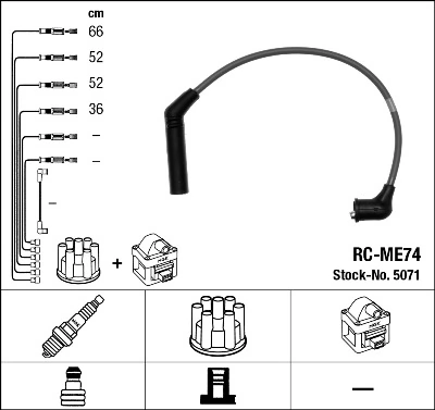 Süütesüsteemikomplekt NGK 5071