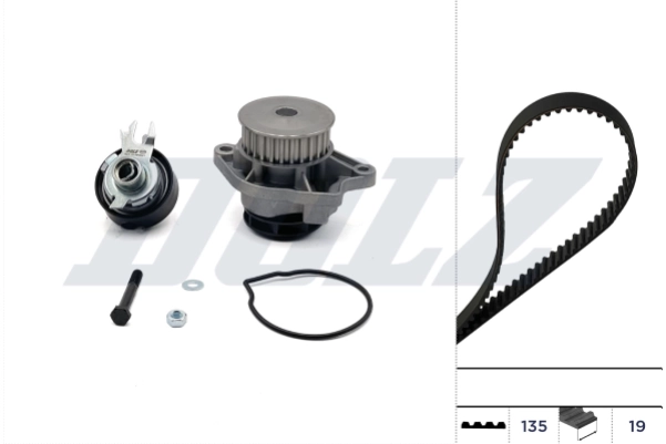 Veepump + hammasrihmakomplekt DOLZ KD053