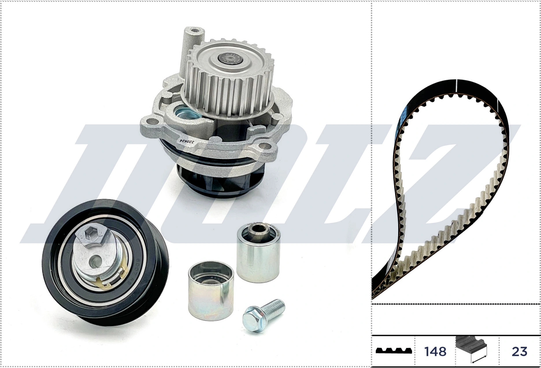 Veepump + hammasrihmakomplekt DOLZ KD166