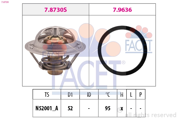 Termostaat, Jahutusvedelik FACET 7.8730