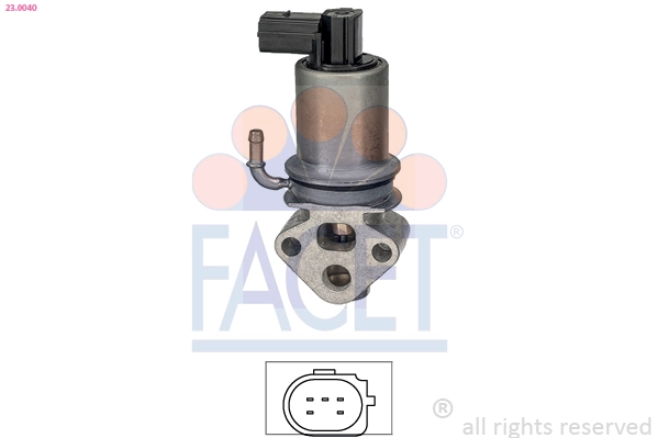 EGR-klapp FACET 23.0040