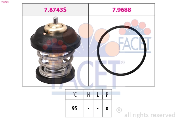Termostaat, Jahutusvedelik FACET 7.8743