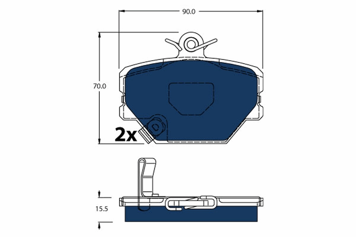 Piduriklotsi komplekt, ketaspidur TRW GDB1365BTE