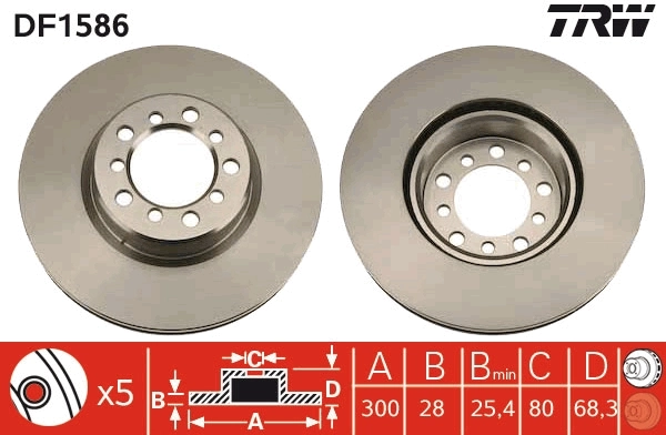 Piduriketas TRW DF1586