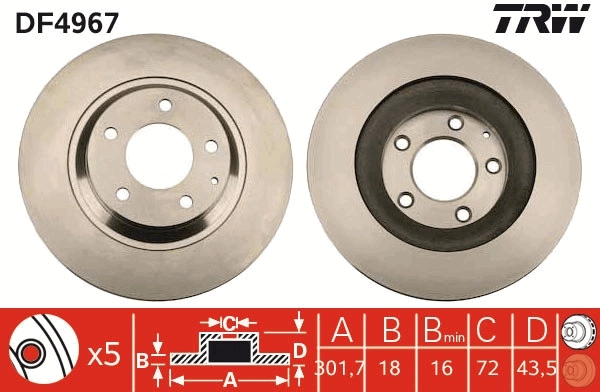 Piduriketas TRW DF4967