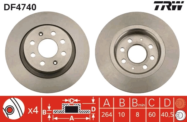 Piduriketas TRW DF4740