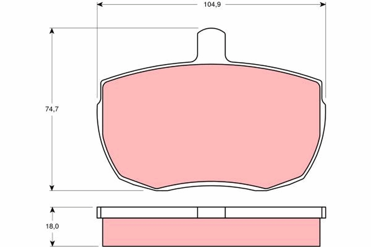 Piduriklotsi komplekt, ketaspidur TRW GDB341