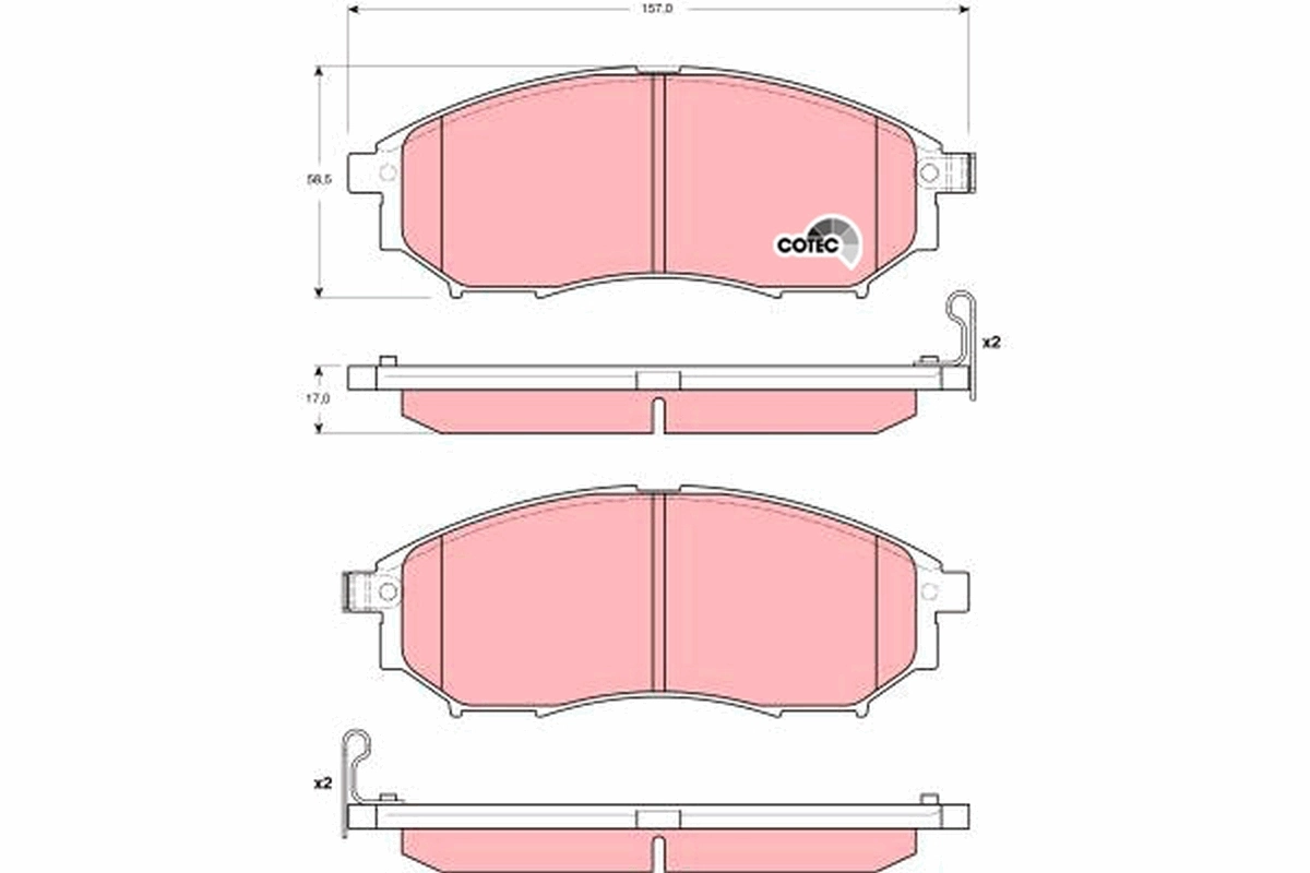Piduriklotsi komplekt, ketaspidur TRW GDB3392