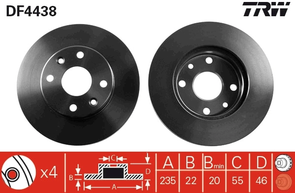 Piduriketas TRW DF4438