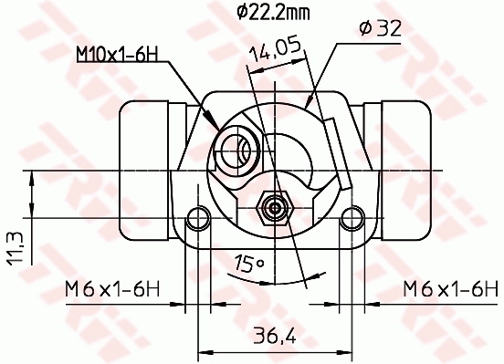 Rattapidurisilinder TRW BWH232