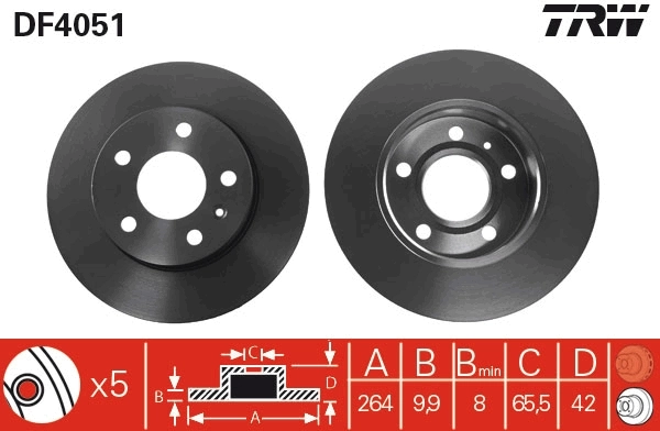 Piduriketas TRW DF4051