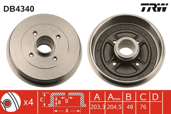 Piduritrummel TRW DB4340