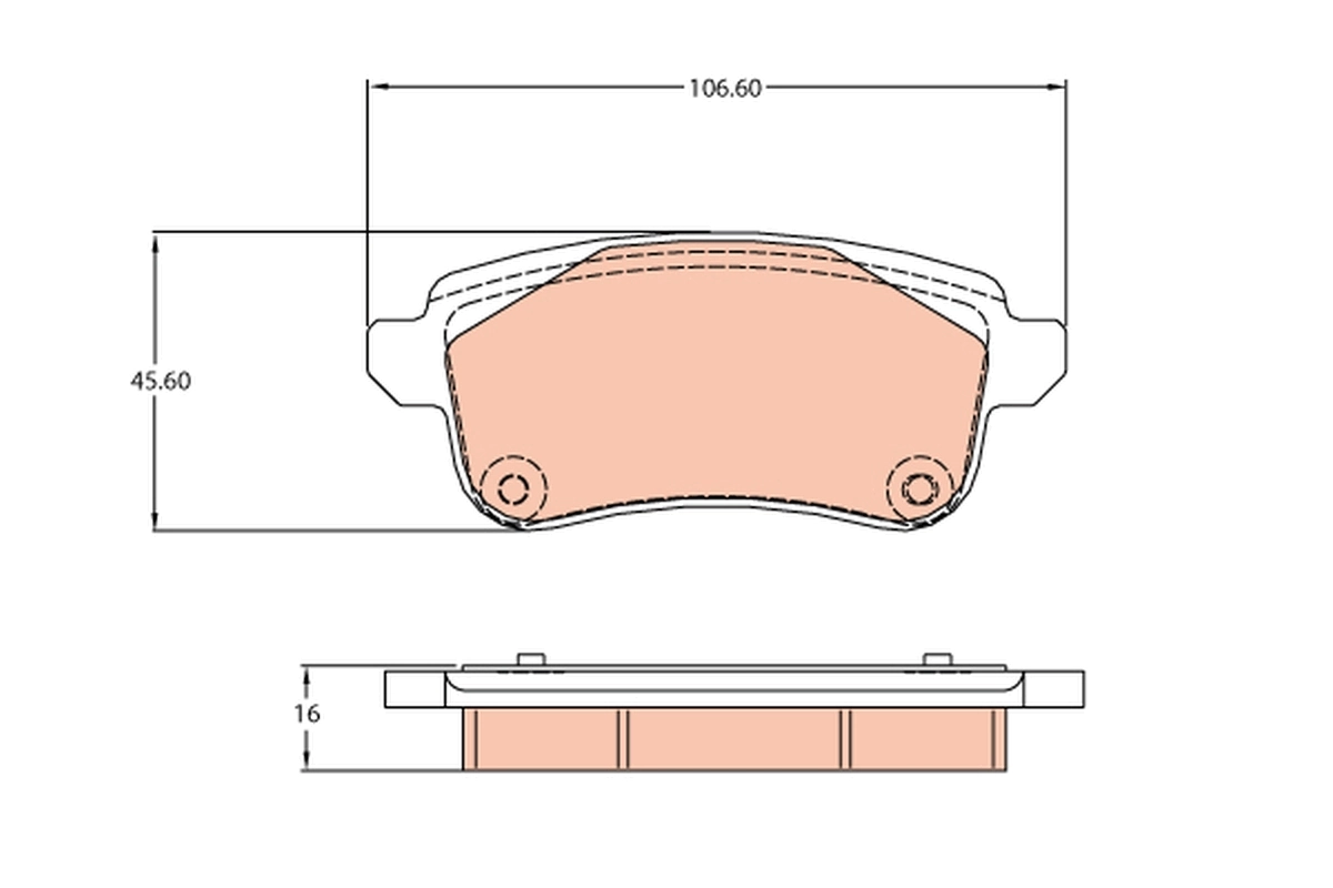 Piduriklotsi komplekt, ketaspidur TRW GDB2136