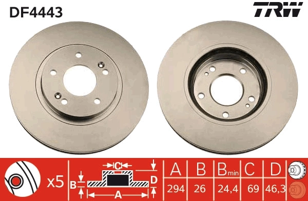 Piduriketas TRW DF4443