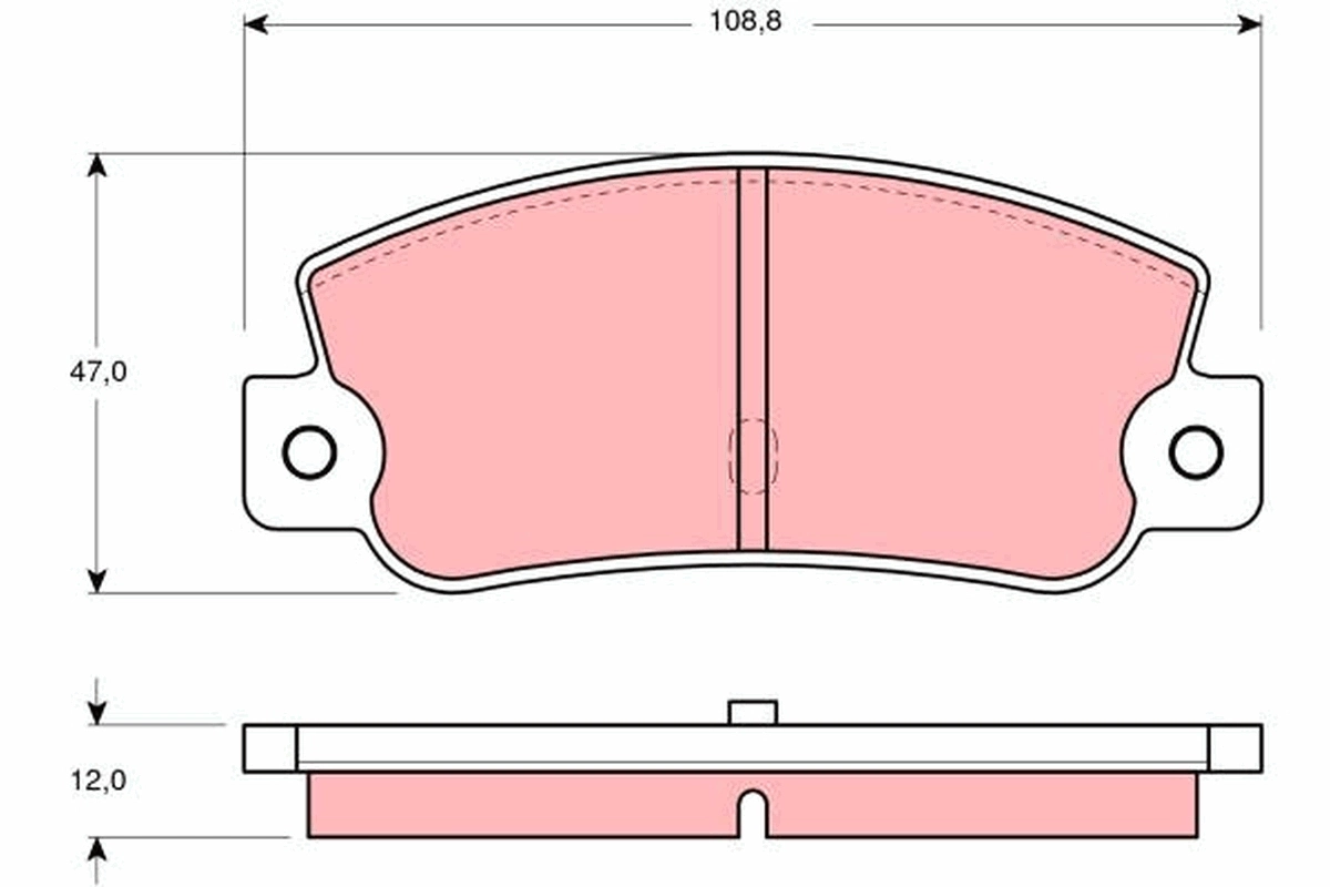 Piduriklotsi komplekt, ketaspidur TRW GDB360