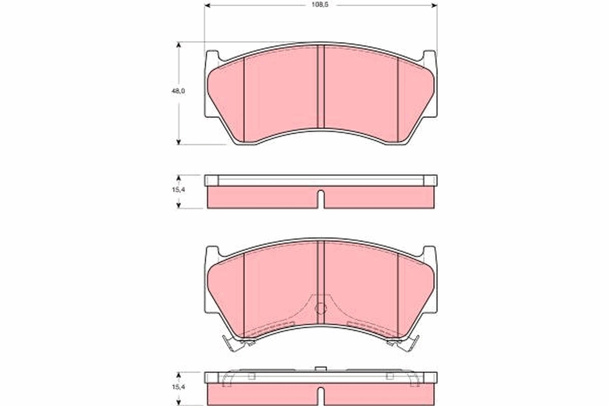 Piduriklotsi komplekt, ketaspidur TRW GDB3391