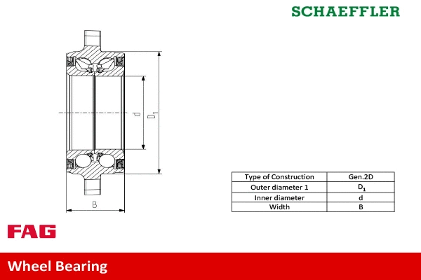 Rattalaagrikomplekt Schaeffler FAG 713 6110 60