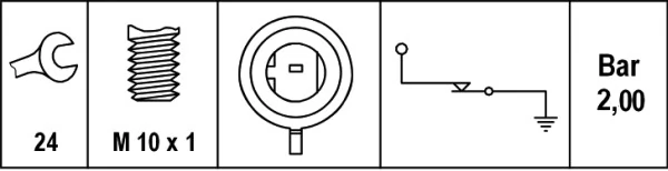 Õlisurvelülitus HELLA 6ZL 003 259-211