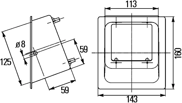 Korpus, töövalgus HELLA 9BG 990 353-001