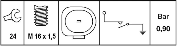 Õlisurvelülitus HELLA 6ZL 003 259-721