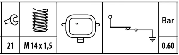 Õlisurvelülitus HELLA 6ZL 003 259-401