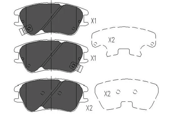 Piduriklotsi komplekt, ketaspidur KAVO PARTS KBP-3009