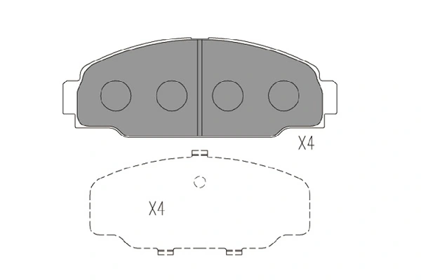 Piduriklotsi komplekt, ketaspidur KAVO PARTS KBP-9131