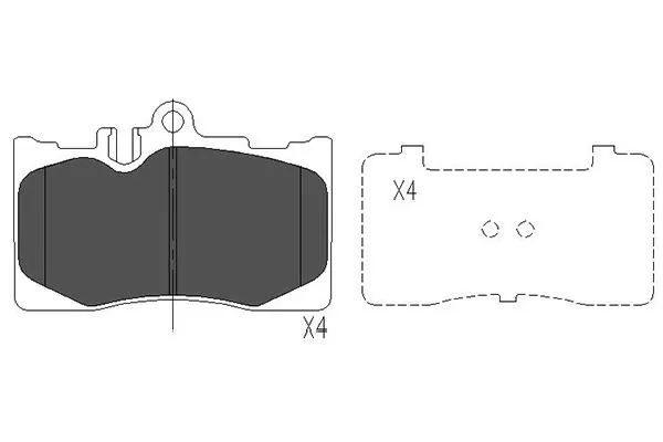 Piduriklotsi komplekt, ketaspidur KAVO PARTS KBP-9071
