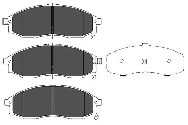 Piduriklotsi komplekt, ketaspidur KAVO PARTS KBP-6518